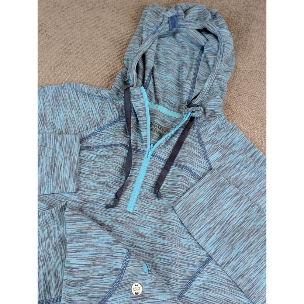 Outdoor Research Sweater Womens S Blue Flyway Zip Hoody 1/4 Zip Gorpcore Hiking
